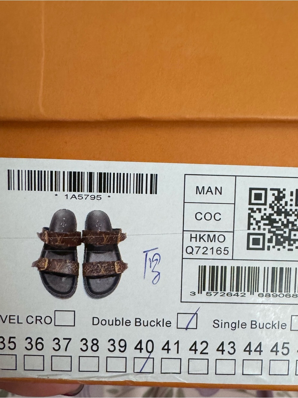 Louis Vuitton Brown Monogram Double-Strap Slide Sandals with Gold Buckles - Picture 5 of 5